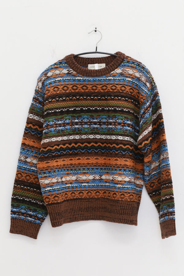 SWAYING 25 Autumn/Winter Chunky Dotted Jacquard Oversized Sweater SW-SW25AW1T19C2S2-ZONG Brown